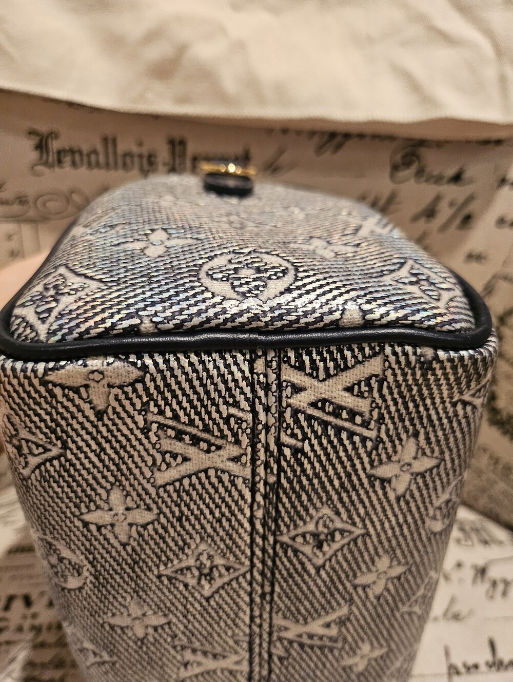 LOUIS VUITTON Speedy 20 Monoglam Bandouliere Jacquard Blue bag - Picture 8 of 16